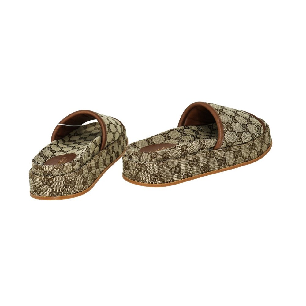 Gucci GG Canvas Platform Slide Sandals - Picture 4 of 11